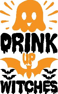 Drink up, Bats- Printed Tees for Women's -designed for Halloween
