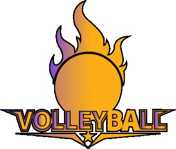 Volleyball - Black - Printed - Sports cool Men's T-shirt