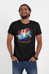Cricket Championship - Black - Printed - Sports cool Men's T-shirt