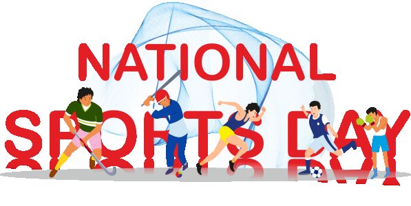 National Sports day - Black - Printed - Sports cool Men's T-shirt