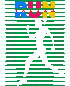 Run - Green Strips - Black - Printed - Sports cool Men's T-shirt