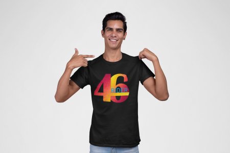 46 Rider - Black - Printed - Sports cool Men's T-shirt