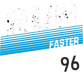 Run Faster 96 - Black - Printed - Sports cool Men's T-shirt