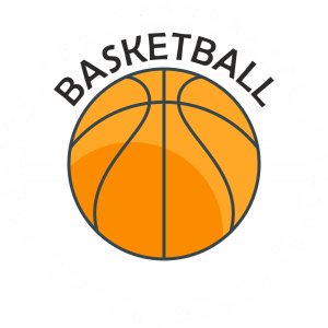 Basketball - Ball - Black - Printed - Sports cool Men's T-shirt