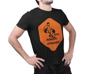 Kabaddi Champion - Illustration - Black - Printed - Sports cool Men's T-shirt