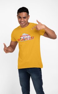 National Sports day - Yellow - Printed - Sports cool Men's T-shirt