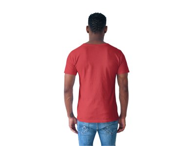 Okayest uncle -printed family themed cotton blended half-sleeve t-shirts made for men (red)