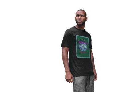 Do Yoga And Enjoy Life, (BG Rectangular Green), Round Neck Tshirt - Clothes for Yoga Lovers - Suitable For Regular Yoga Going People - Foremost Gifting Material for Your Friends and Close Ones
