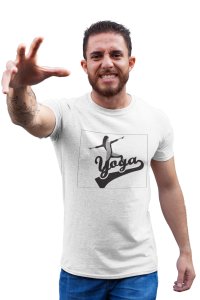 Yoga - White - Comfortable Yoga T-shirts for Yoga Printed Men's T-shirts White