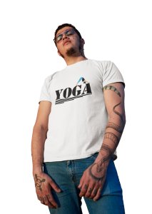 Yoga Text - White - Comfortable Yoga T-shirts for Yoga Printed Men's T-shirts White
