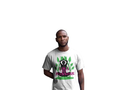 Yoga and Message - White - Comfortable Yoga T-shirts for Yoga Printed Men's T-shirts White