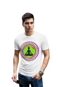 It's Yoga time - White - Comfortable Yoga T-shirts for Yoga Printed Men's T-shirts White