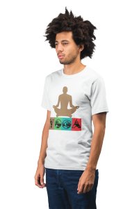 Yoga - White - Comfortable Yoga T-shirts for Yoga Printed Men's T-shirts White