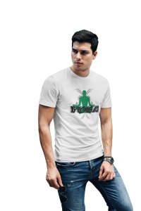 Yoga Meditating man illustration - White - Comfortable Yoga T-shirts for Yoga Printed Men's T-shirts White