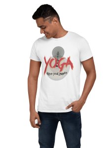 Reach your Balance - White - Comfortable Yoga T-shirts for Yoga Printed Men's T-shirts White