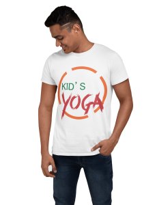 Kid's Yoga - White - Comfortable Yoga T-shirts for Yoga Printed Men's T-shirts White