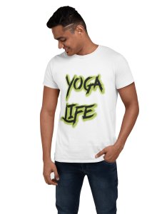 Yoga Life - White - Comfortable Yoga T-shirts for Yoga Printed Men's T-shirts White