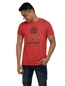 Reach your Balance - Red - Comfortable Yoga T-shirts for Yoga Printed Men's T-shirts (Medium, Red)