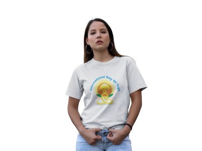 International Day Of Yoga-White-Clothes for Yoga Lovers - Suitable For Regular Yoga Going People - Foremost Gifting Material for Your Friends