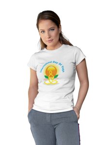 International Day Of Yoga-White-Clothes for Yoga Lovers - Suitable For Regular Yoga Going People - Foremost Gifting Material for Your Friends