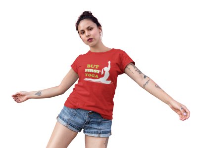 But First Yoga -Clothes for Yoga Lovers- Red - Suitable For Regular Yoga Going People - Foremost Gifting Material for Your Friends