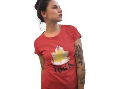 This Girls Love Yoga -Clothes for Yoga Lovers- Red - Suitable For Regular Yoga Going People - Foremost Gifting Material for Your Friends