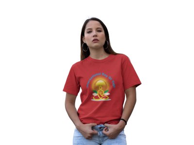 International Day Of Yoga-Red-Clothes for Yoga Lovers- Red - Suitable For Regular Yoga Going People - Foremost Gifting Material for Your Friends