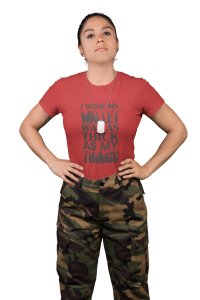 I Wish My Wallet -Red-Clothes for Yoga Lovers- Red - Suitable For Regular Yoga Going People - Foremost Gifting Material for Your Friends