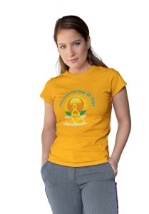 International Day Of Yoga-Yellow-Clothes for Yoga Lovers- Red - Suitable For Regular Yoga Going People - Foremost Gifting Material for Your Friends