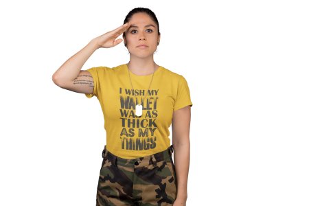 I Wish My Wallet -Yellow-Clothes for Yoga Lovers- Red - Suitable For Regular Yoga Going People - Foremost Gifting Material for Your Friends