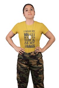 I Wish My Wallet -Yellow-Clothes for Yoga Lovers- Red - Suitable For Regular Yoga Going People - Foremost Gifting Material for Your Friends