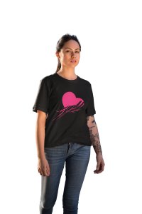 Heart in Hand BlackPrinted T-Shirts