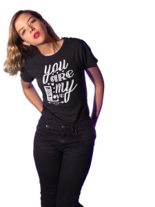 You are My Love Cute Couple Black-Printed T-Shirts