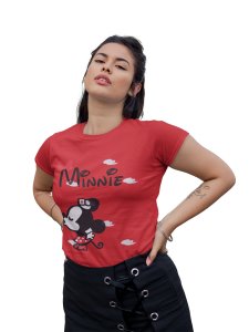Minnie Cartoon Red- Printed T-Shirts