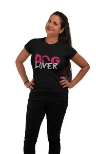 Dog lover - Black-printed cotton t-shirt - comfortable, stylish
