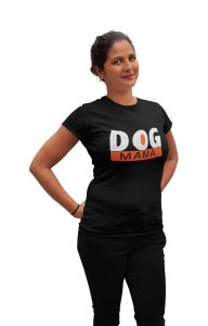 Dog mama - Black-printed cotton t-shirt - comfortable, stylish
