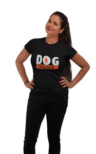 Dog mama - Black-printed cotton t-shirt - comfortable, stylish
