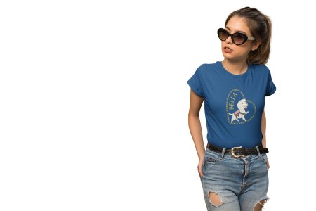 Bella -Blue - printed cotton t-shirt - comfortable, stylishh