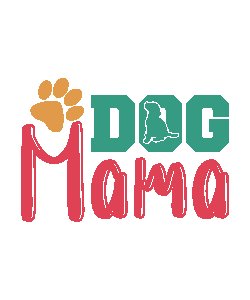 Dog mama -Blue - printed cotton t-shirt - comfortable, stylish
