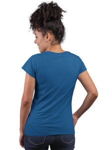 Dog grandma -Blue-printed cotton t-shirt - comfortable, stylish