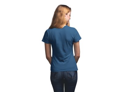 Stay Paw sitiv Text in black-Blue-printed cotton t-shirt - comfortable, stylish