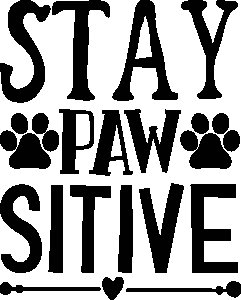 Pawsitiv Text in black-Blue-printed cotton t-shirt - comfortable, stylish