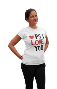 Ps. I Love You Printed White Printed T-Shirts