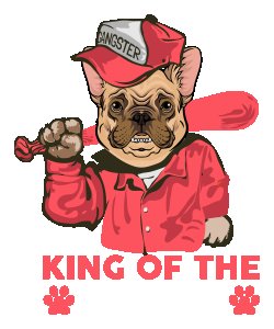 King of the street - printed stylish Black cotton tshirt- tshirts for men