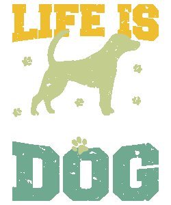 Life is better with a dog - printed stylish Black cotton tshirt- tshirts for men
