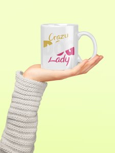 Crazy dog lady- pets themed printed ceramic white coffee and tea mugs/ cups for pets lover people
