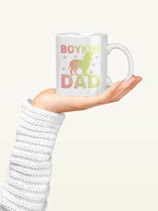 Boykin dad   - pets themed printed ceramic white coffee and tea mugs/ cups for pets lover people