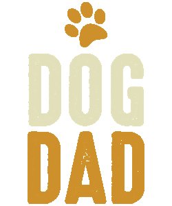Dog dad - printed stylish White cotton tshirt- tshirts for men