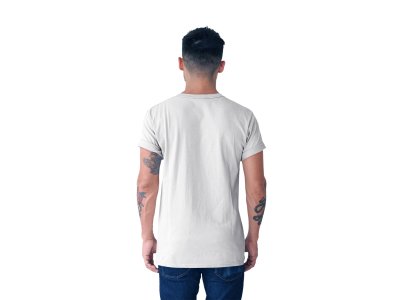 Music - White - Men's - printed T-shirt - comfortable round neck Cotton