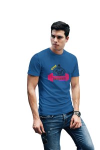 Gym, Power, Fitness, Round Neck Gym Tshirt (Blue Tshirt) - Clothes for Gym Lovers - Suitable for Gym Going Person - Foremost Gifting Material for Your Friends and Close Ones